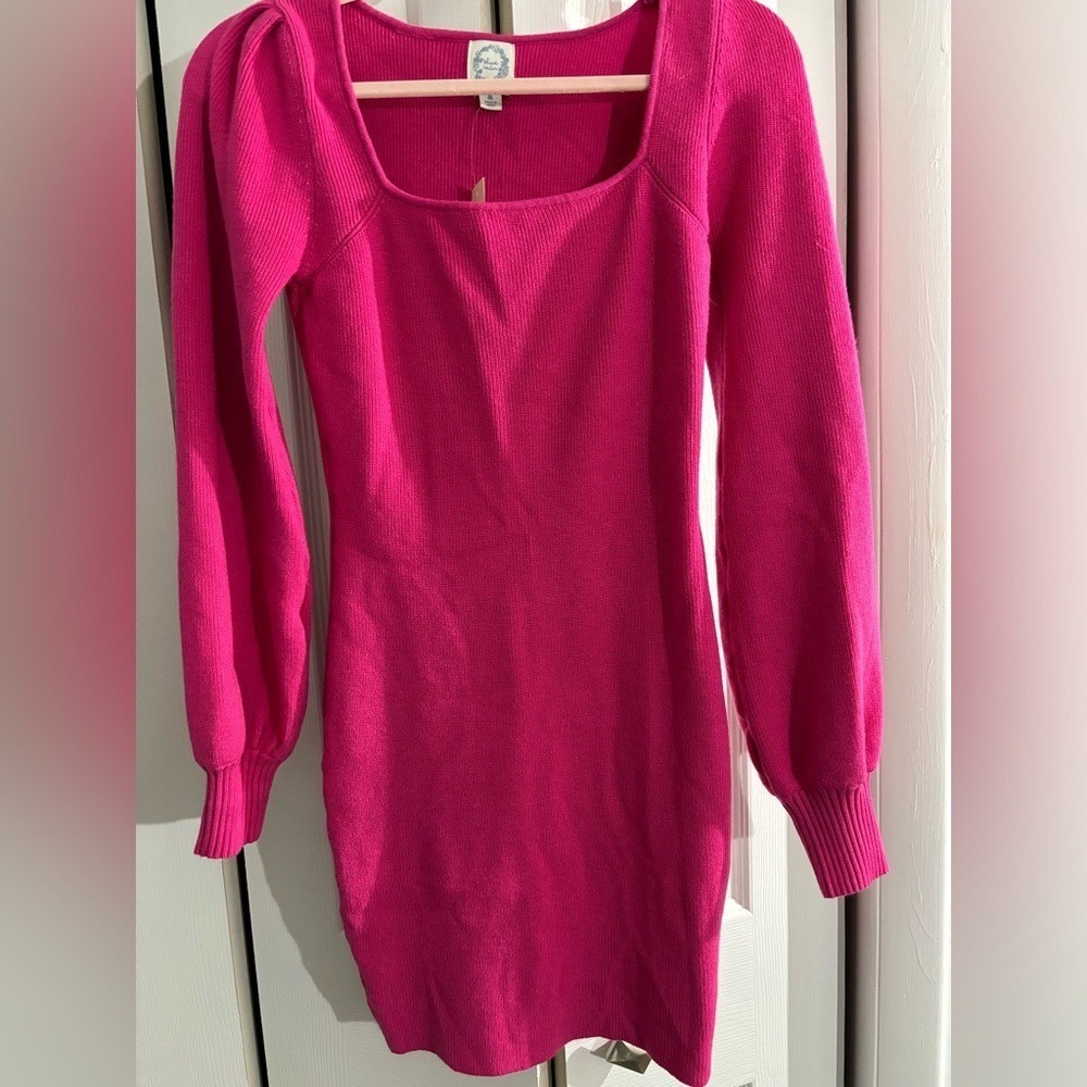 Blue Rain by Francesca's Fuchsia Pink Sweater Dress – Size Small – NWT MSRP $70 - Picture 6 of 7